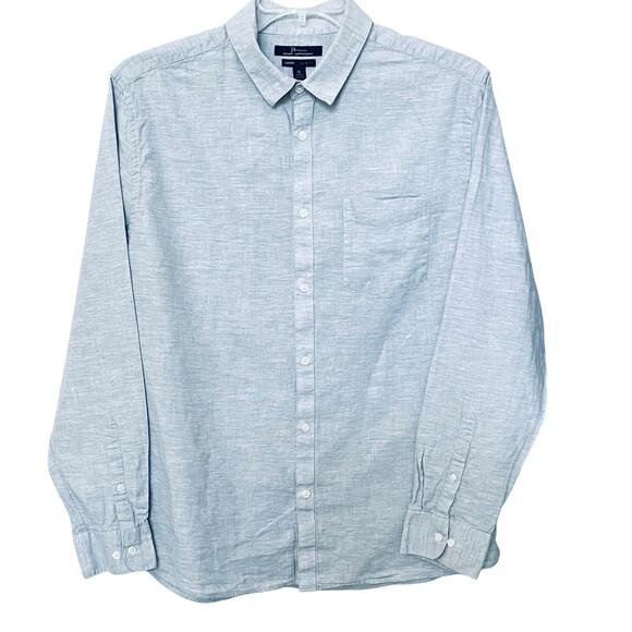 MARC ANTHONY LUXURY LONG SLV, BUTTON-UP SHIRT, MENS, XL SLIM FIT, HEATHER BLUE - Picture 1 of 12